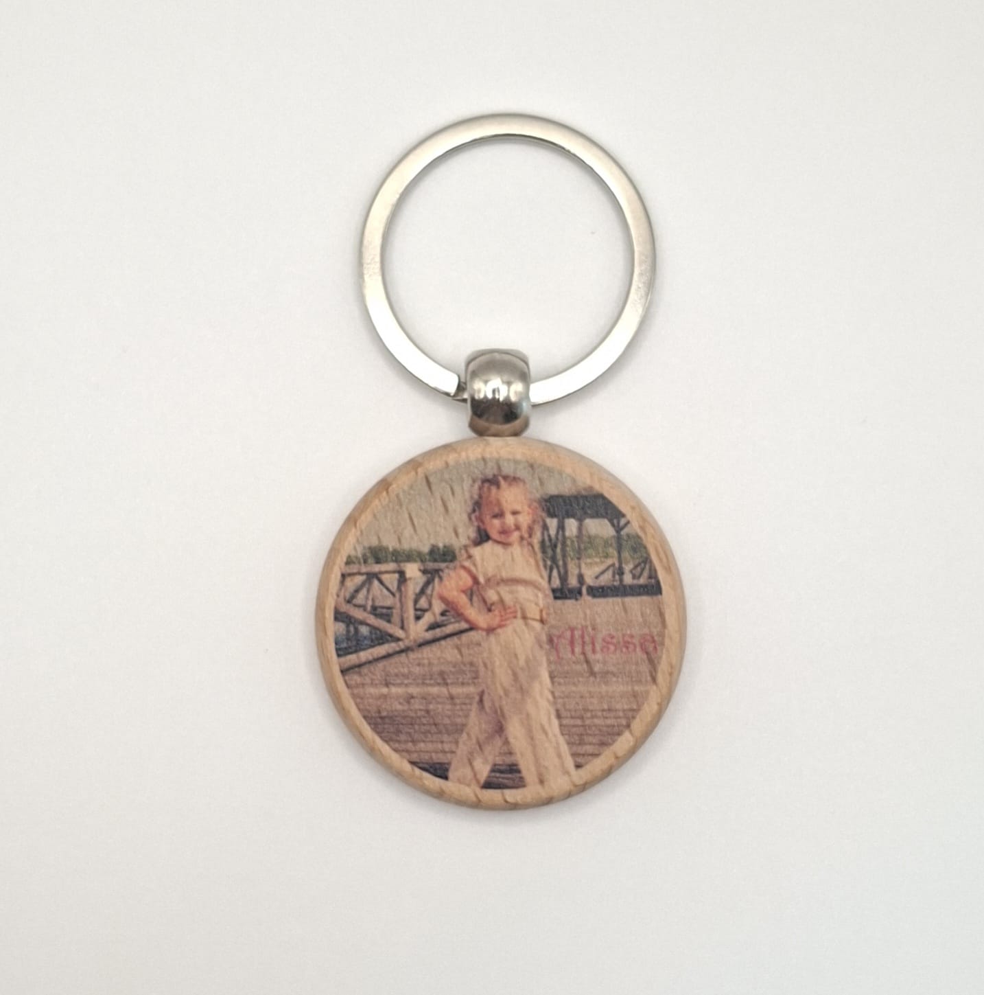 Ronde sleutelhanger met foto