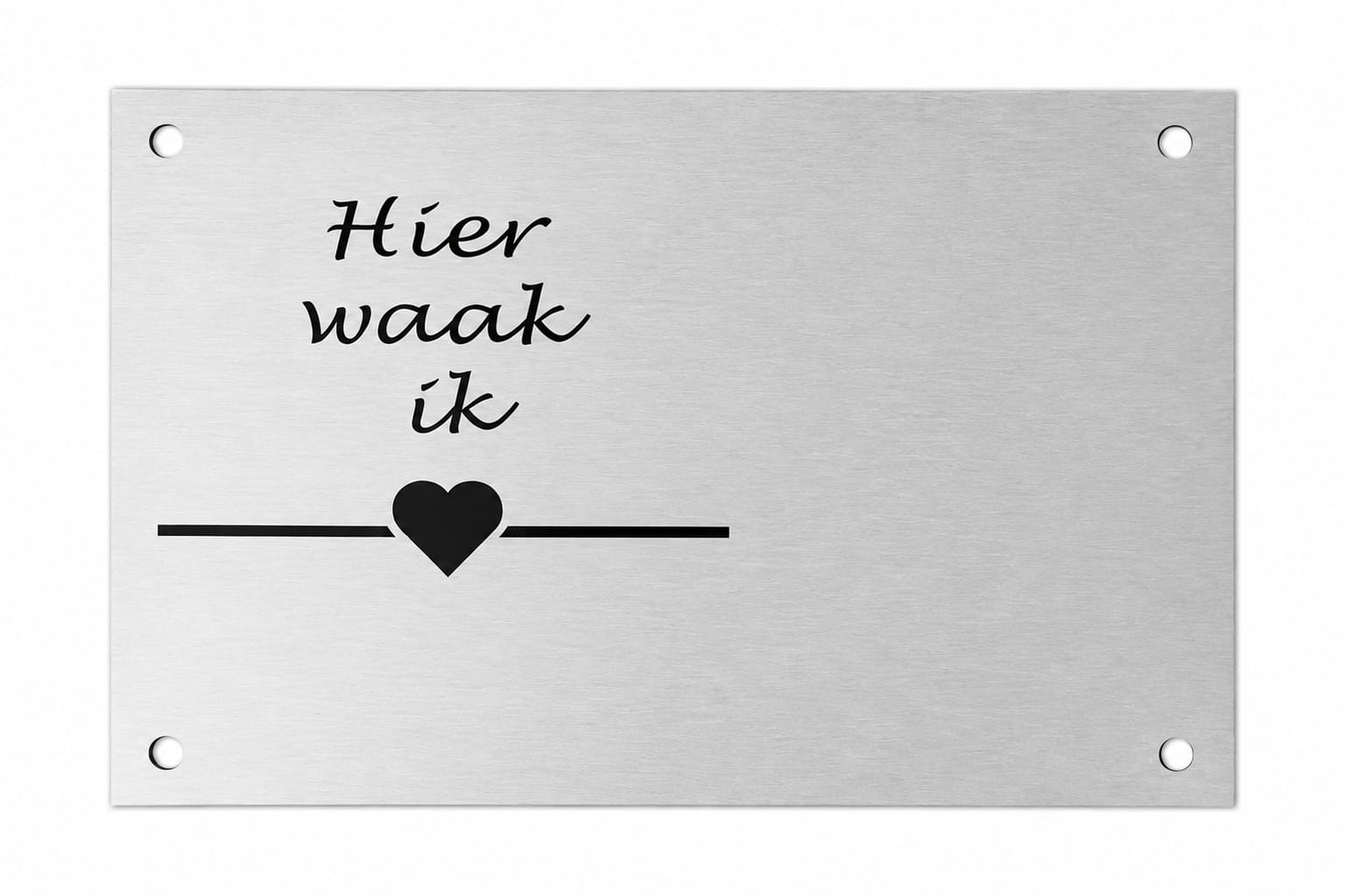 Hier waak ik – persoonlijk hondenbordje