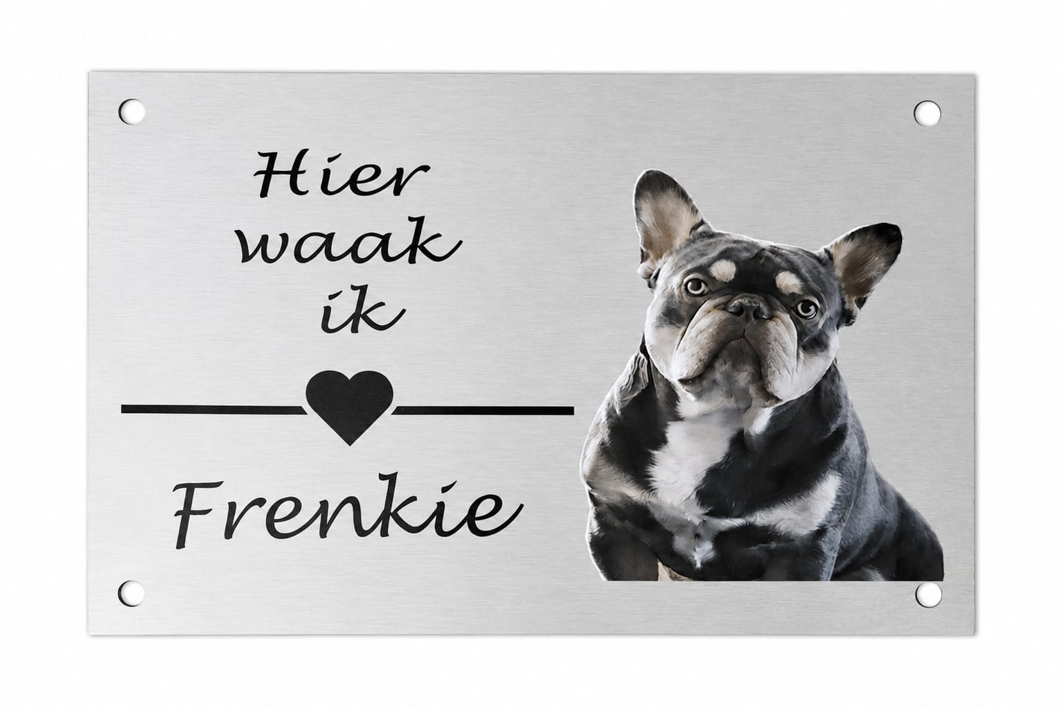 Hier waak ik – persoonlijk hondenbordje